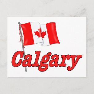 Canada Flag - Calgary Postcard