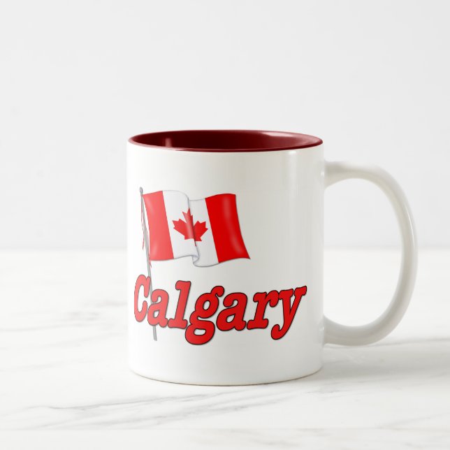 Canada Flag - Calgary Two-Tone Coffee Mug (Right)