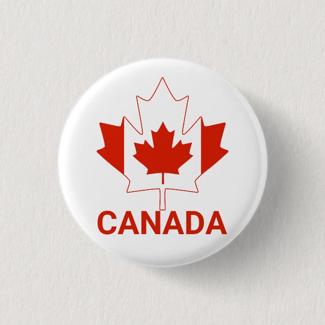 Canada flag Canada leaf 1 Inch Round Button (Front)