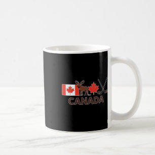 Canada Flag Canadian Maple Leaf Deer Ice Hockey _1 Coffee Mug
