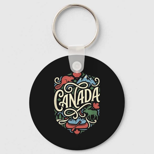 Canada flag canadian maple leaf outdoor &amp; keychain (Front)