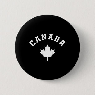 Canada Flag Canadian Vacation Fishing Hiking Skiin 2 Inch Round Button