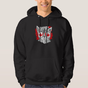 Canada Flag Cat Canadian Sunglasses Roots Leaf Pri Hoodie