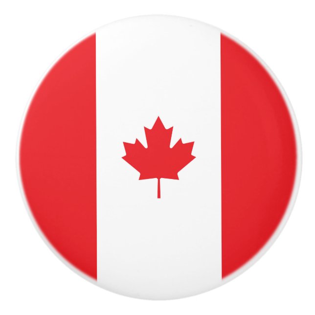 Canada flag ceramic knob (Front)