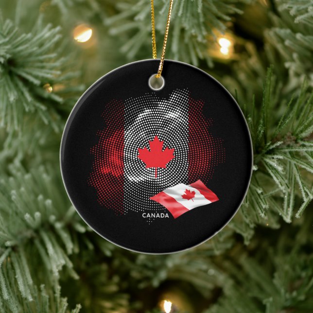 Canada flag ceramic ornament (Tree)