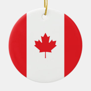 Canada flag ceramic ornament