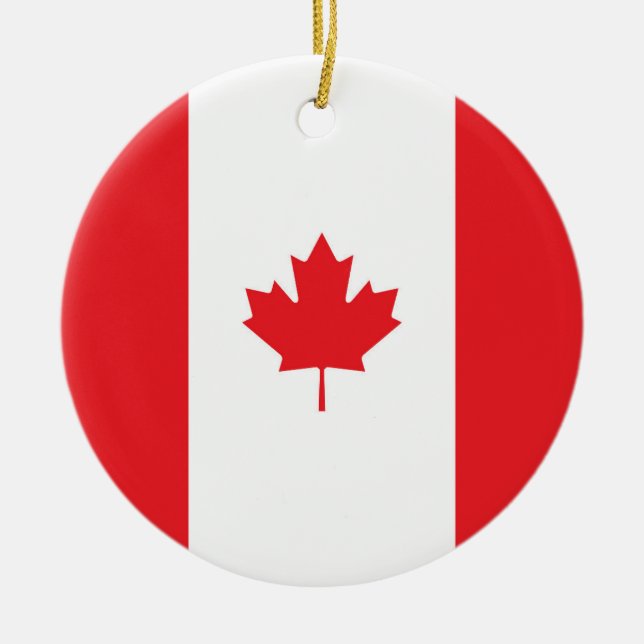 Canada flag ceramic ornament (Front)