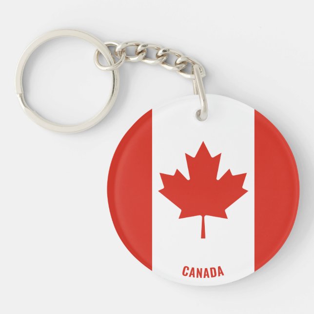 Canada Flag Charming Patriotic Keychain (Front)