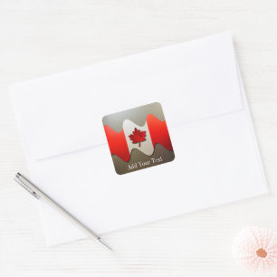 Canada Flag-Chrome by Shirley Taylor Square Sticker