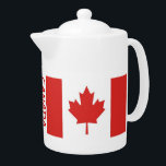 CANADA-Flag-classic<br><div class="desc">This simple but pretty design features the iconic Maple Leaf flag,  with the word "Canada" between the two flags which encompass the middle of the pot. You may customize or delete the word "Canada" if you wish.</div>