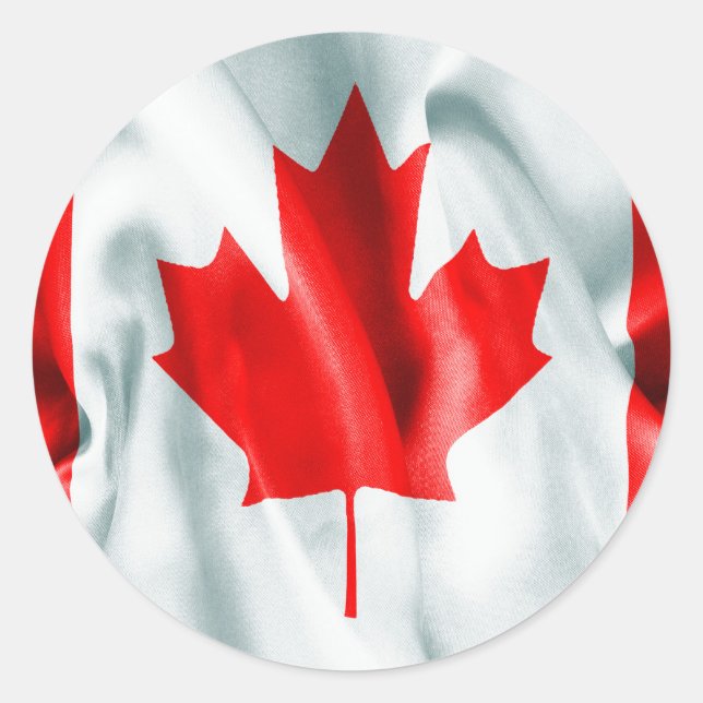 Canada Flag Classic Round Sticker (Front)