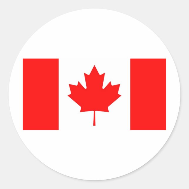 Canada Flag Classic Round Sticker (Front)