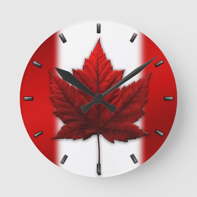 Canada Flag Clock Canada Souvenir Wall Clocks Gift (Front)