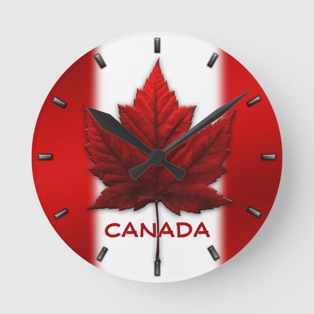 Canada Flag Clock Canada Souvenir Wall Clocks Gift (Front)