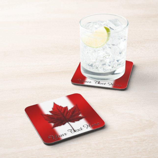 Canada Flag Coasters Personalized Canada Coaster (Right Side)