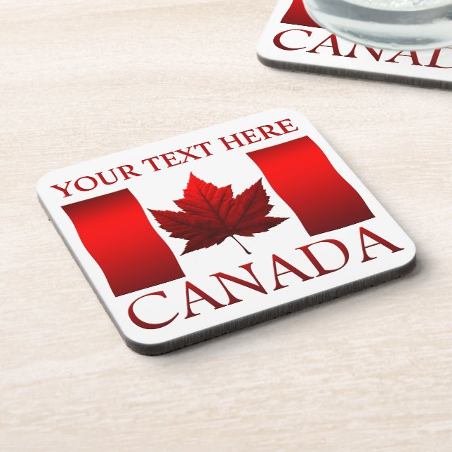 Canada Flag Coasters Personalized Canada Coaster (Left Side)