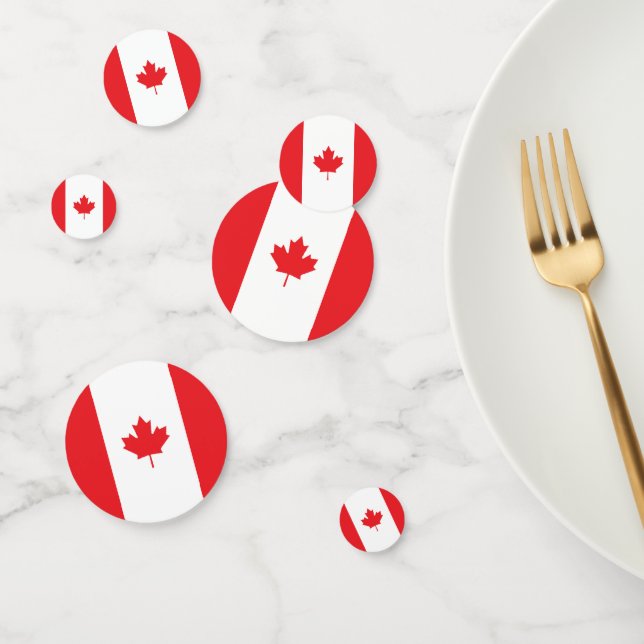 Canada flag confetti (Group)