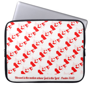 CANADA FLAG Customizable Scripture Laptop Sleeve