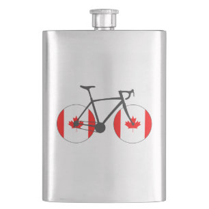 Canada Flag Cycling Hip Flask