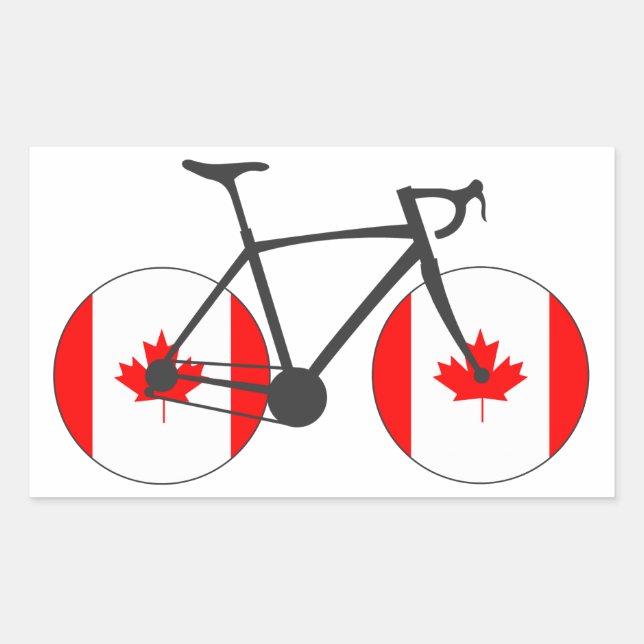 Canada Flag Cycling Sticker (Front)