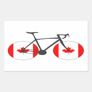 Canada Flag Cycling Sticker