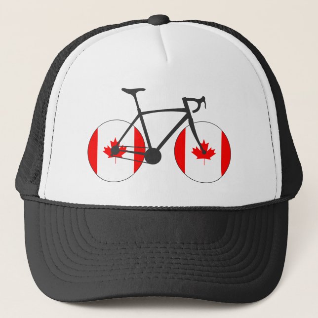 Canada Flag Cycling Trucker Hat (Front)