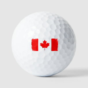 Canada flag distressed  golf balls