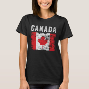 Canada Flag Distressed Men Women Kids Canadian F T-Shirt