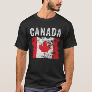 Canada Flag Distressed  Men Women Kids  Canadian F T-Shirt