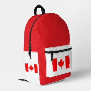 Canada flag distressed  printed backpack