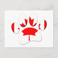 Canada Flag Dog Paw Print