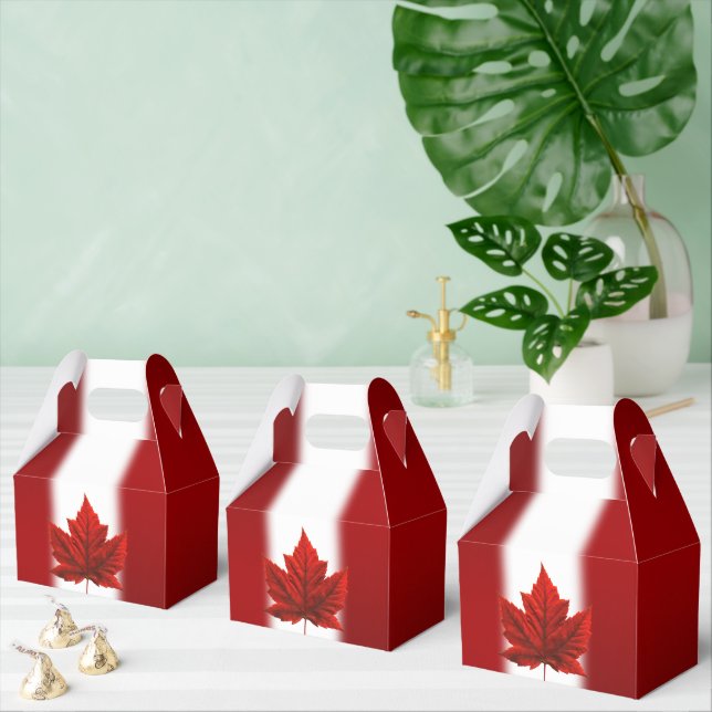 Canada Flag Favour Box Personalized Canada Bags (Multiple)