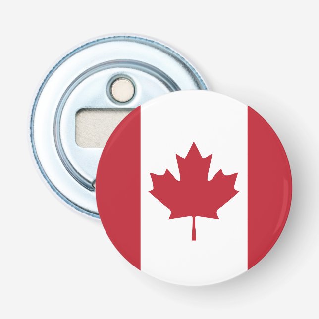 Canada Flag Fridge Magnet Bottle Opener (Front)
