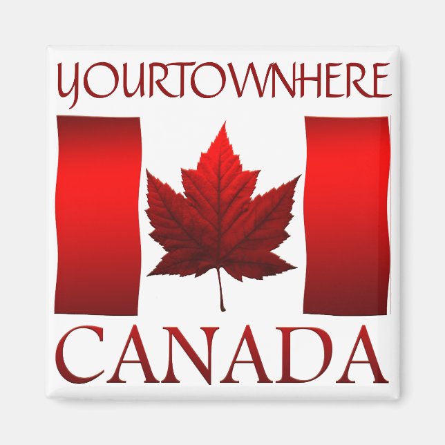 Canada Flag Fridge Magnet Canada Maple Leaf Magnet (Front)