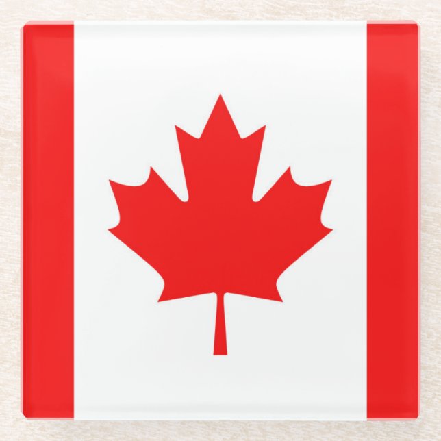 Canada Flag Glass Coaster (Front)