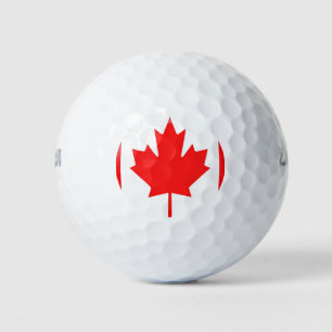 Canada flag golf balls