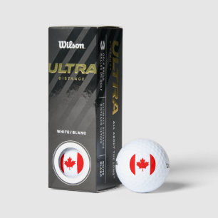 Canada Flag Golf Balls   Maple Leaf Design
