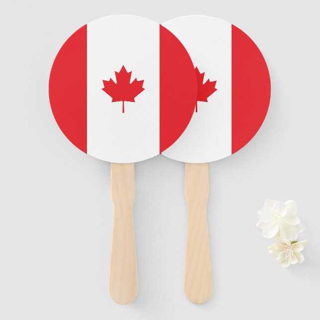 Canada flag hand fan