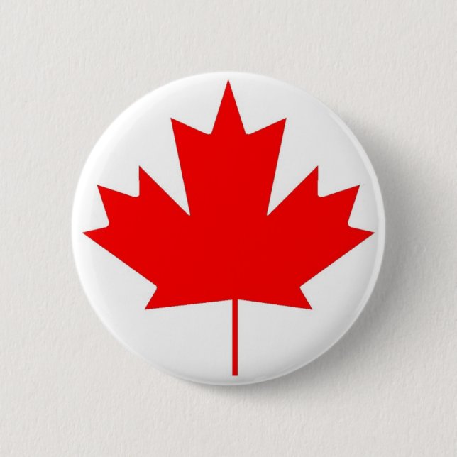 Canada flag, Happy Canada Day 2 Inch Round Button (Front)