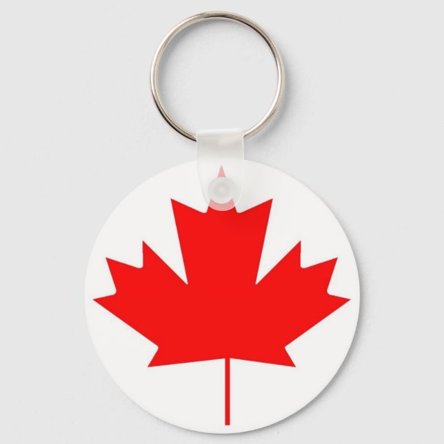 Canada flag, Happy Canada Day Keychain (Front)