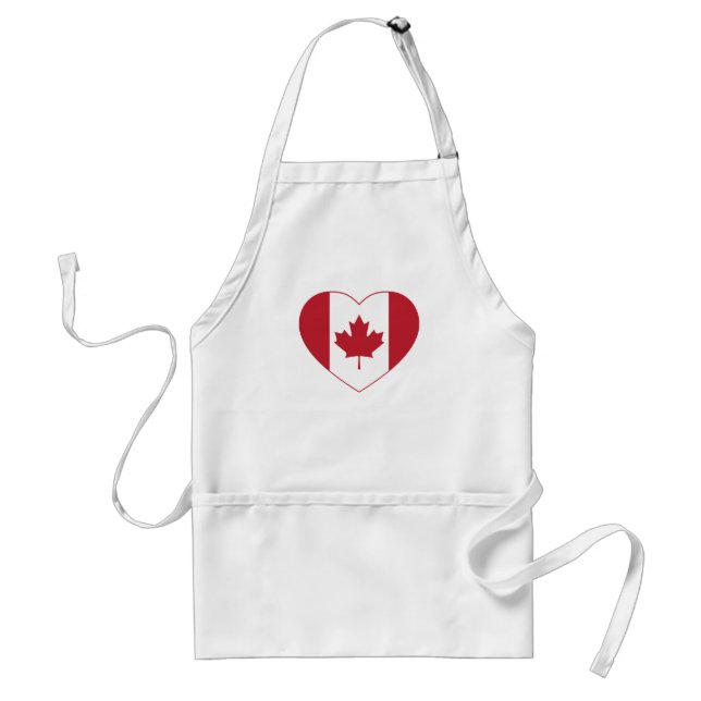 Canada Flag Heart Apron (Front)