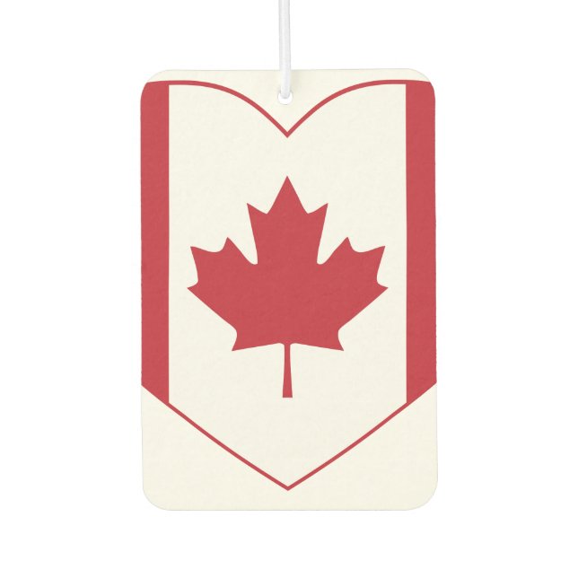Canada Flag Heart Car Air Freshener (Front)