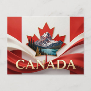 CANADA Flag Heritage Travel Postcard