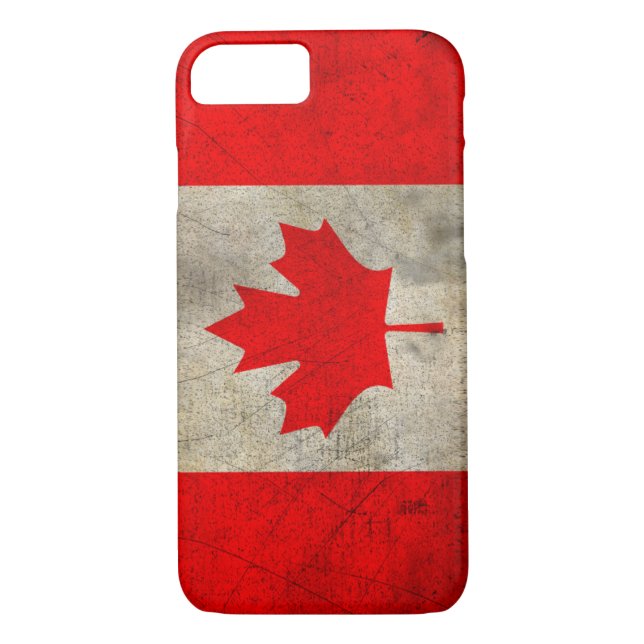 Canada Flag in Grunge Case-Mate iPhone Case (Back)