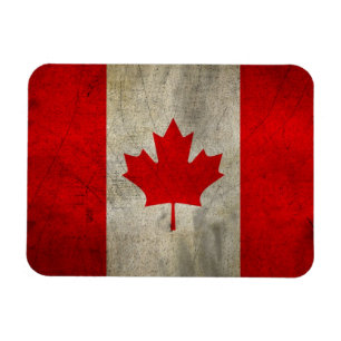 Canada Flag in Grunge Magnet