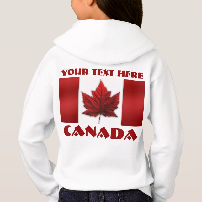Canada Flag Jacket Personalized Souvenir Hoodies (Back)