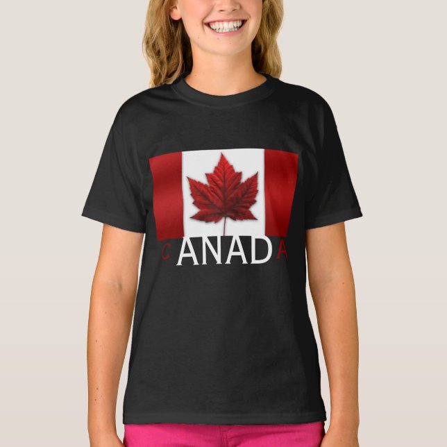 Canada Flag Kid's T-Shirt Canada Eco-Friendly Gift (Front)