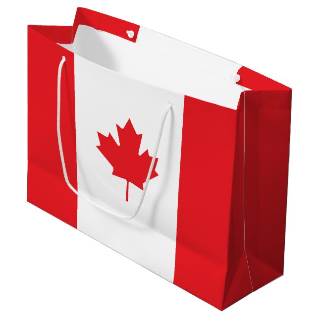 Canada flag large gift bag (Front Angled)