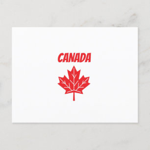 Canada flag leaf postcard