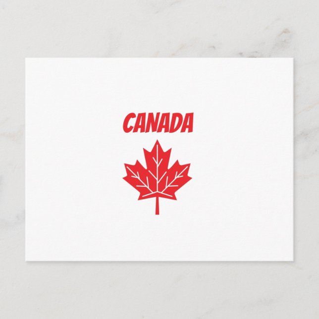 Canada flag leaf postcard (Front)